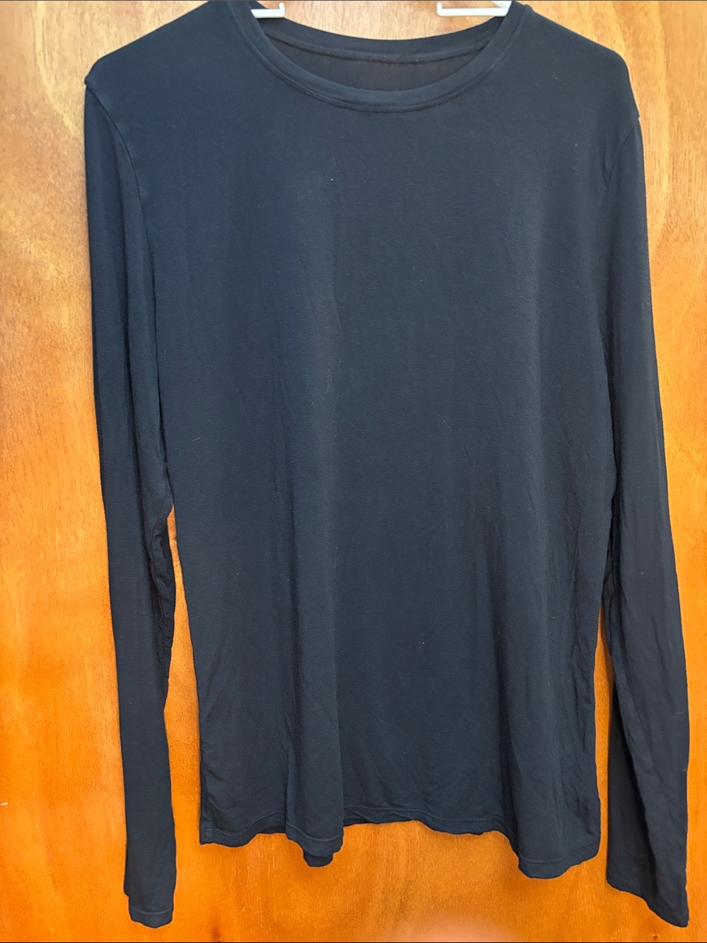 Cuddl Duds Women's Black Long Sleeve Crewneck Top